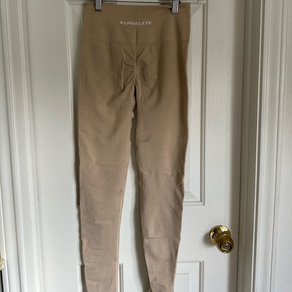 Alphalete Beige High-Waisted Leggings